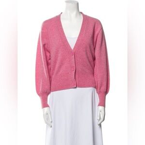 Sandro Paris Wool V-Neck Sweater Cardigan Size Medium